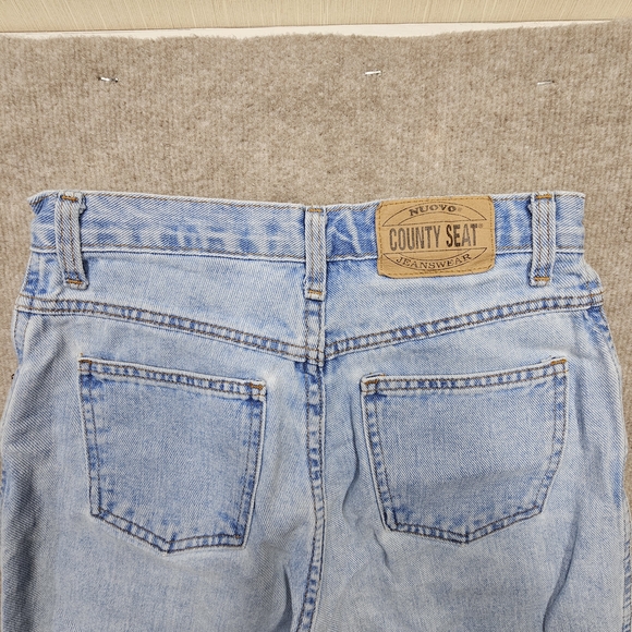 Vintage County Seat High Rise Relaxed Mom Jeans 5/6S Light Wash Y2K Baggy USA - Picture 5 of 6
